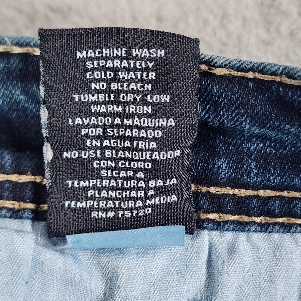 BKE Seth Jeans Mens 42x30 Medium Dark Wash Relaxed Straight Whisker Tag 42x32